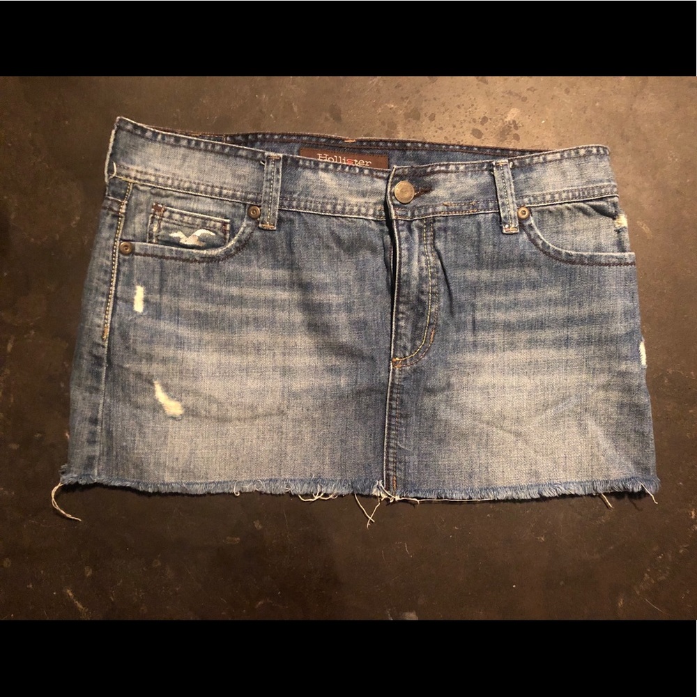 Hollister denim mini skirt